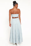 Cadence Strapless Maxi Dress Blue