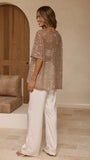 Varni Oversized Sequins Tee Mocha
