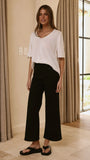 Spring Scoop Neck Tee White