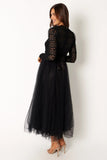 Pilla Long Sleeve Midi Dress Black