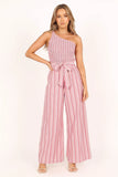 Amilia One Shoulder Jumpsuit Stripe
