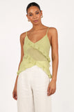 Gabrielle Ruffle Top Meadow Green