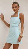 Kayden Mini Halter Dress Baby Blue