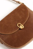 Rowena Crossbody Bag Brown Suede