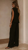 Zahira Vest Top Black
