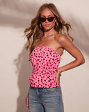 Honey Speckle Cotton Polka Dot Bubble Hem Top