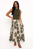 June Midi Dress Cream Olive
