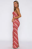 Rock Your World Strapless Maxi Dress Berry