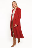 Jett Long Blazer Coat Red
