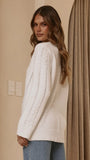 Georgia Knit Top White