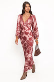 Varly Long Sleeve Dress Pale Burgundy