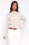 Helping Hand Knit Cardigan Oat