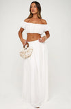 Flounce Flirt Maxi Skirt White