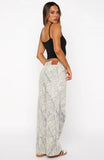 Maeve Low Rise Wide Leg Jeans Sand Camouflage