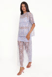 Yonder Sheer Panel Lace Maxi Skirt Purple