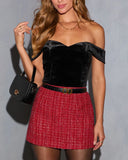 Noosa Velvet Off The Shoulder Top