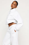 Test Drive Boxy Quarter Zip Sweater Grey Marle