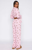 Pillow Talk Printed Long Sleeve Pyjama Set Candy Breakfast