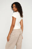 On The Hunt V Neck Top Off White