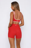Ill Prove It Sports Crop Red White