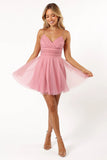 Kienna Tulle Mini Dress Pink