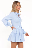 Diantha Long Sleeve Mini Dress Blue