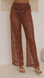 Zinnia Sequins Pant Rust