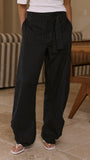 Audrey Pinstripe Tapered Pant Navy
