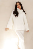 Bindy Cowlneck Knit Sweater White