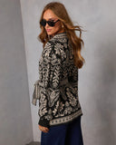 Stelora Abstract Wrap Tie Cardigan