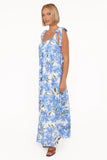 Amber Maxi Dress Blue Floral