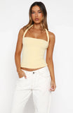 Tropic Dream Halter Top Lemon