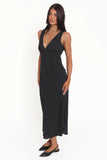 Mirae Maxi Dress Black Polka Dot