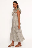 Bobbie Midi Dress Neutral Stripe