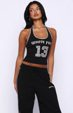 Boss Babe Vibes Halter Top Black