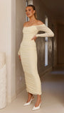 Kylie Maxi Dress Long Sleeve Yellow