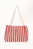 Ruby Beach Bag Red Stripe