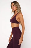 Race Me Sports Bra Plum