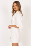 Hailey Denim Mini Dress White Denim