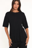 Alix Ribbed Knit Set Black