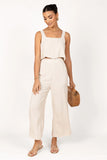Eleanor High Waisted Pants Beige