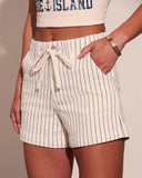 Dock Bliss Striped Drawstring Shorts