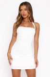 Cant Relax Halter Mini Dress White