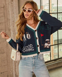 Good Swing Graphic Knit Cardigan