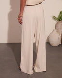 Loriela Drawstring Wide Leg Linen Blend Pants