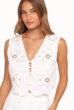 Kye Top White Broderie
