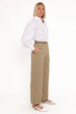 Ceres Belted Wide Leg Pant Olive