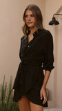 Zaida Shirt Mini Dress Black
