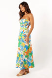 Harriet Strapless Midi Dress Malta Print