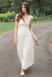 Sophina Midi Dress Brown Polka Dot